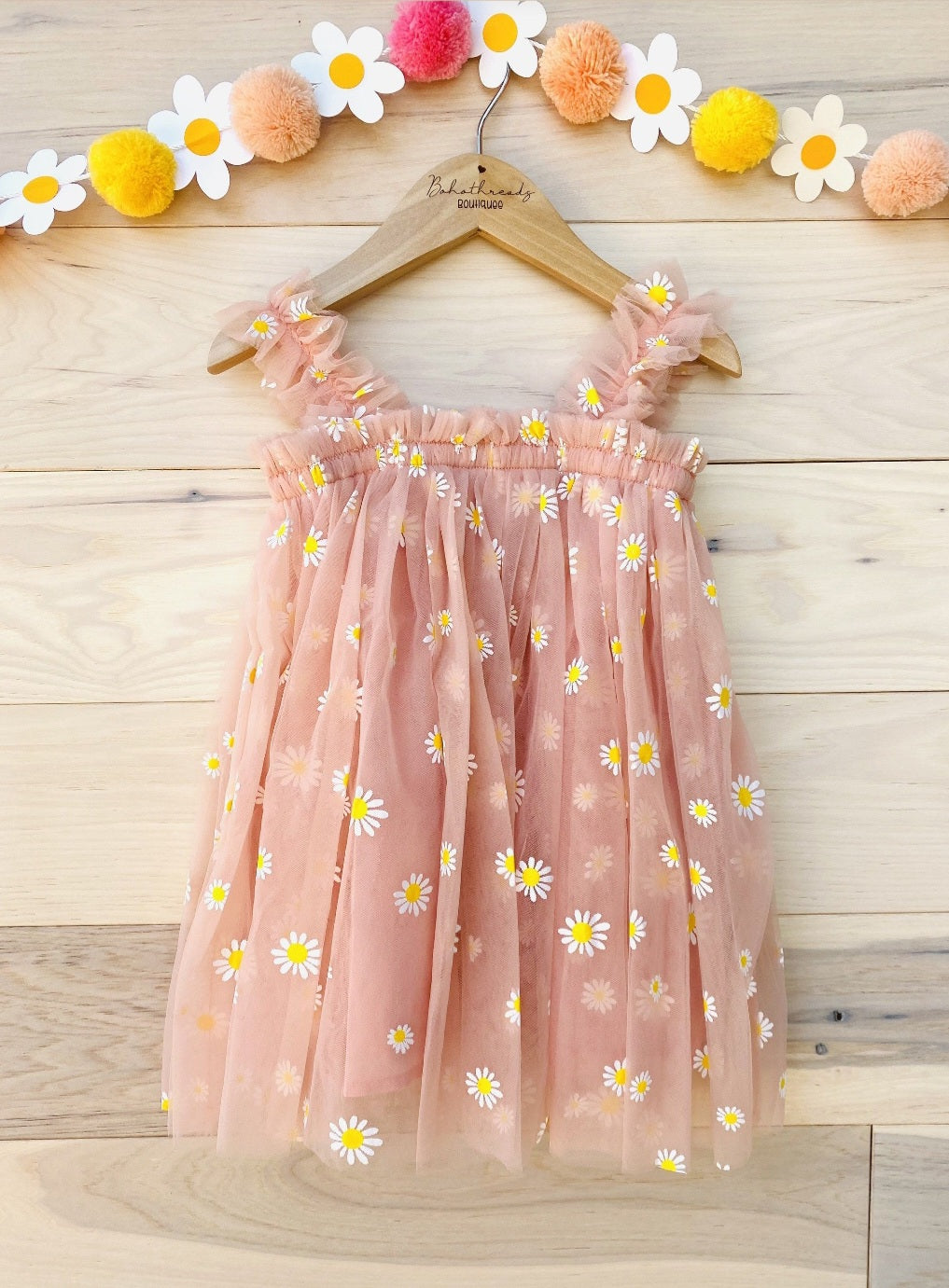 Dusty Pink Daisy Dress 100091