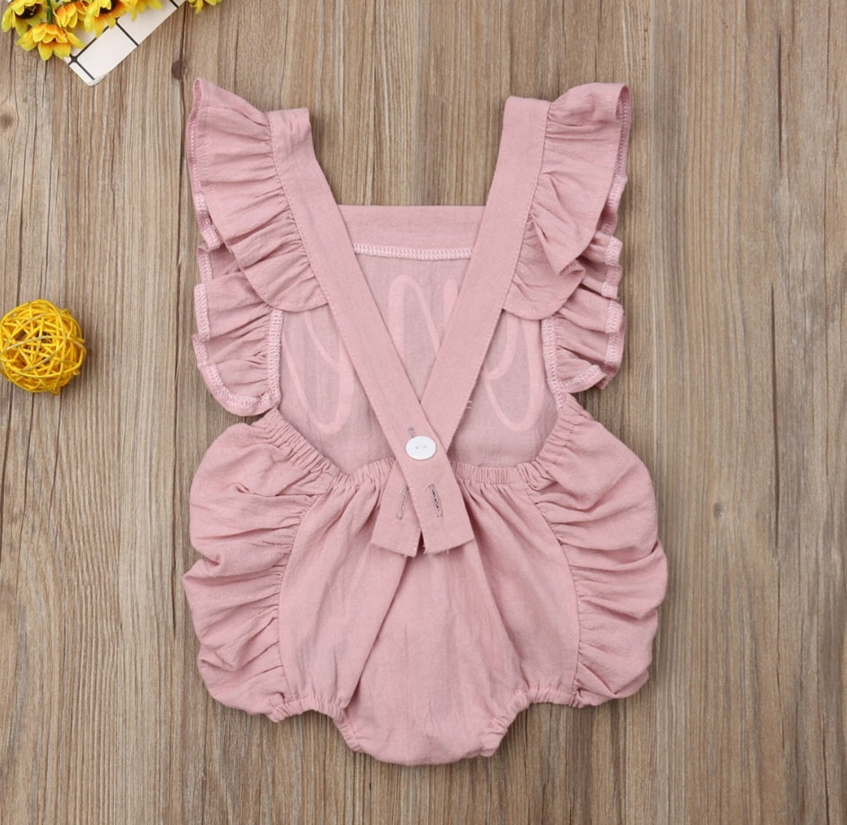 Pink First Birthday Romper