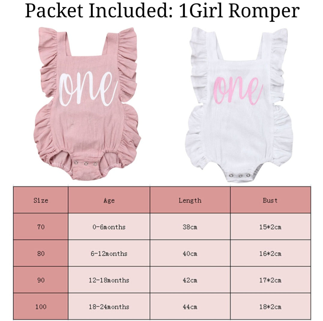 Pink First Birthday Romper 1000186