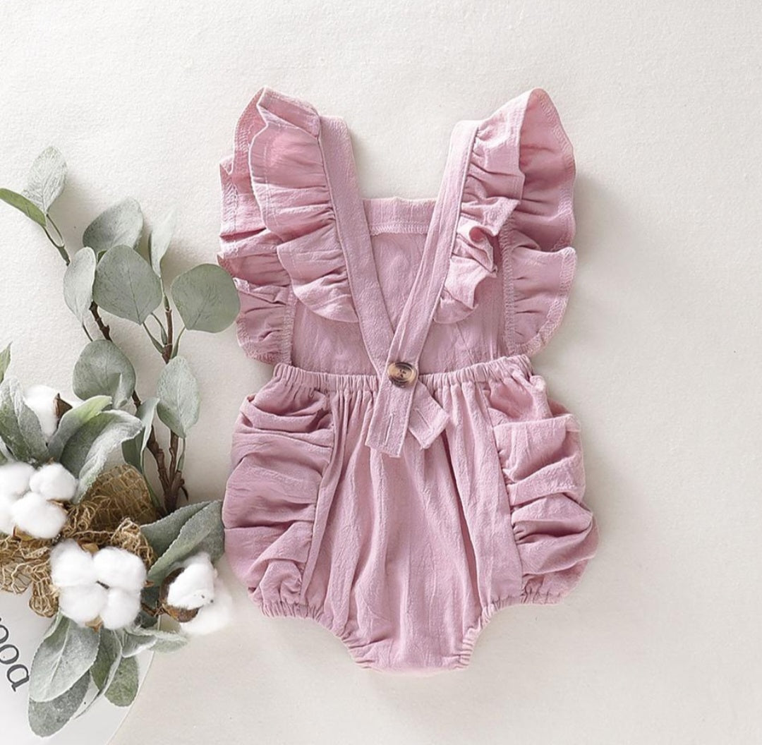 Pink First Birthday Romper