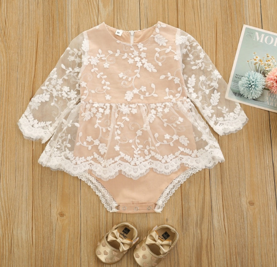 Lace Romper Long Sleeve 1000778