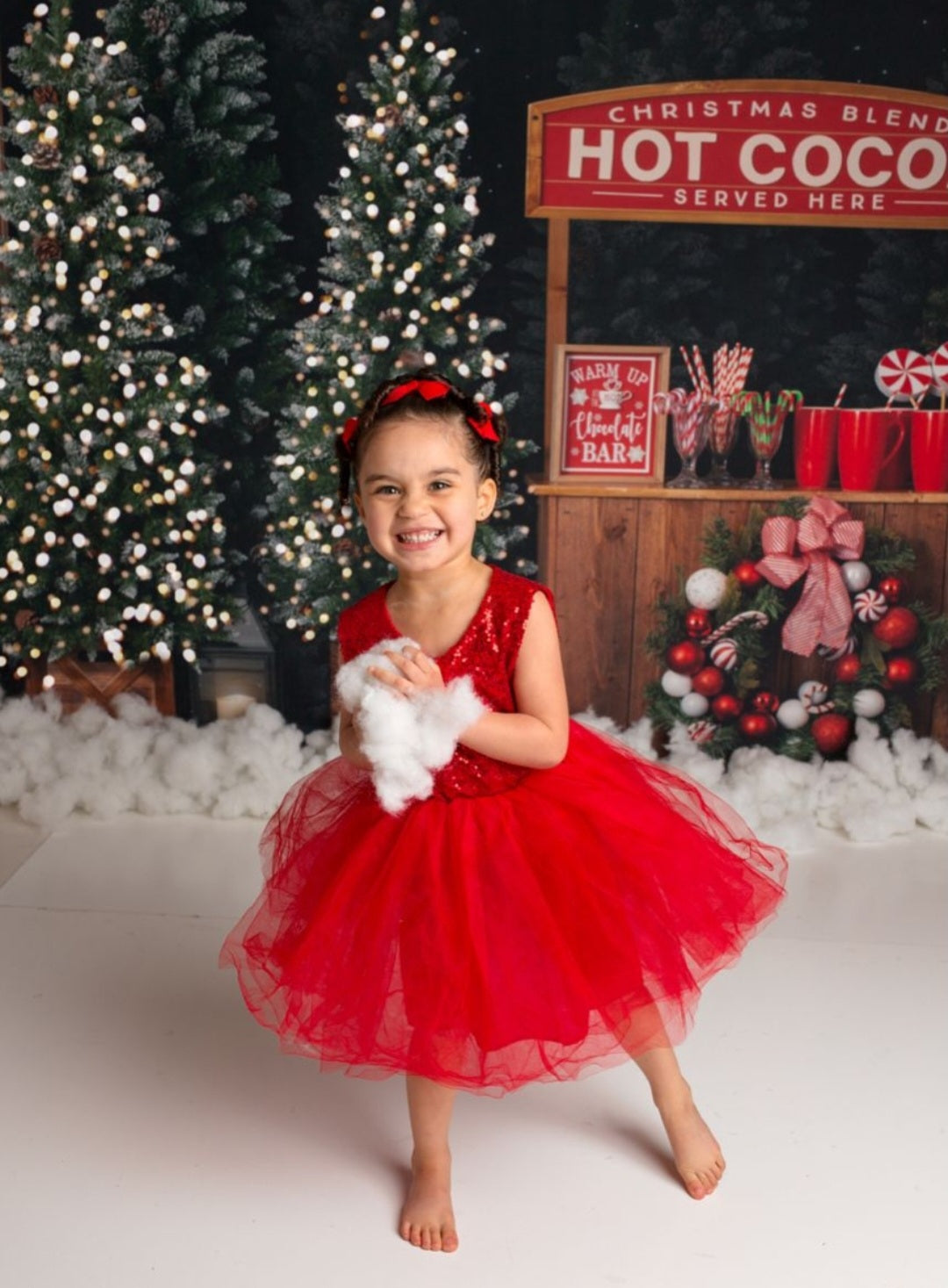 Red Sequins Tutu Dress