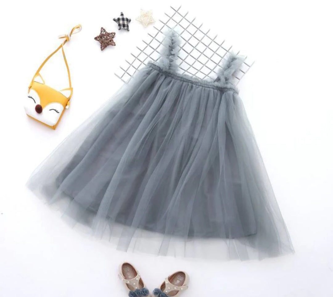 Gray Tulle Dress #1000149