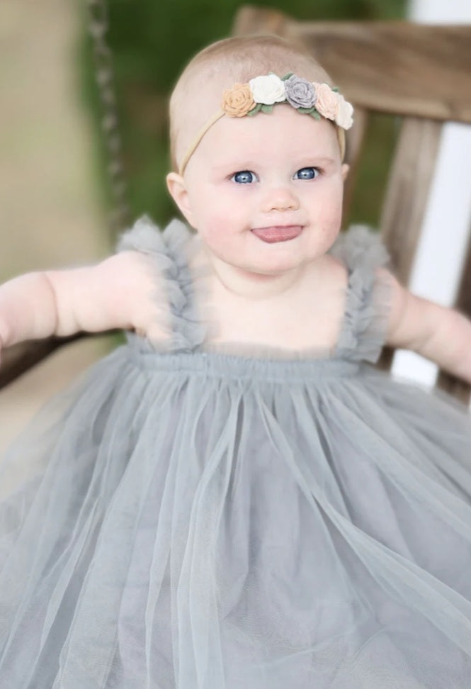 Gray Tulle Dress