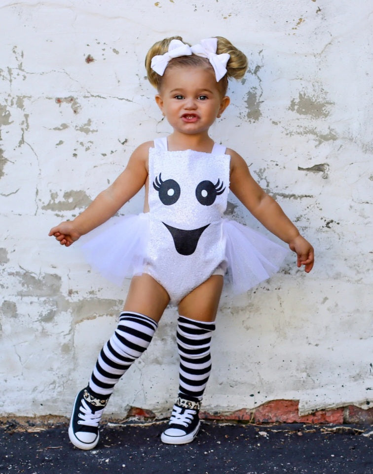 Sequins Goast Romper with Romantic Tutu and Legwarmers