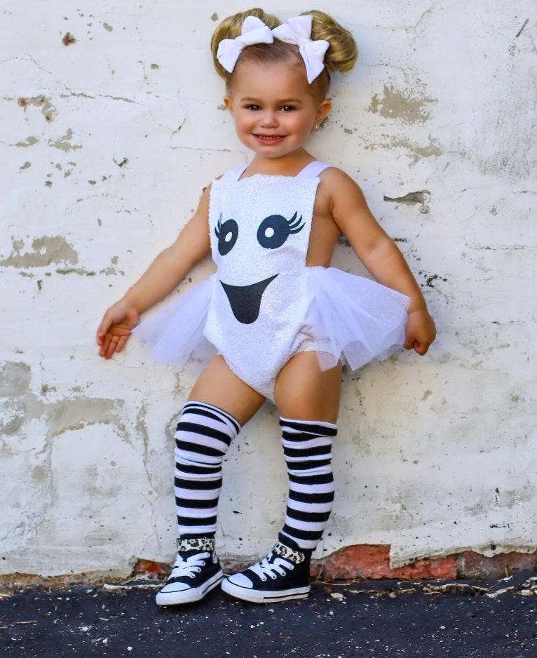 Sequins Goast Romper with Romantic Tutu and Legwarmers