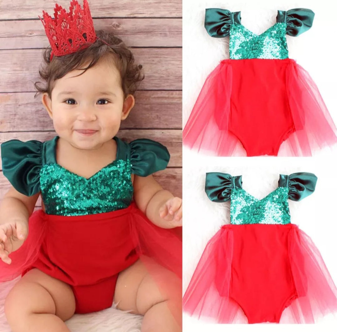 Holiday Romper Red and Green