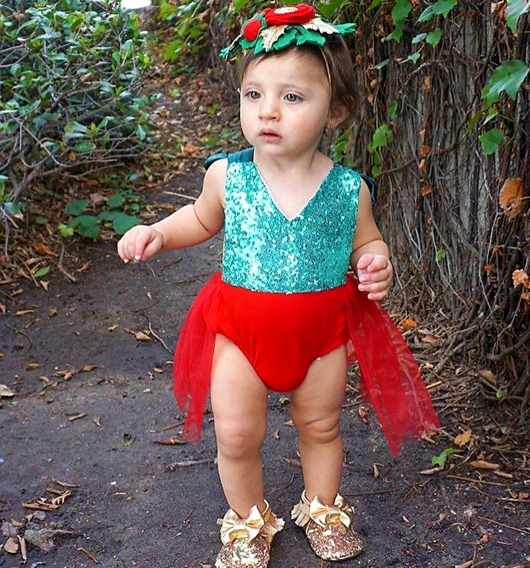 Holiday Romper Red and Green