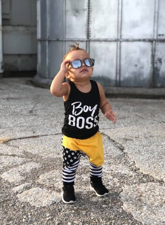 Boy Boss Black and Yellow 2PSC