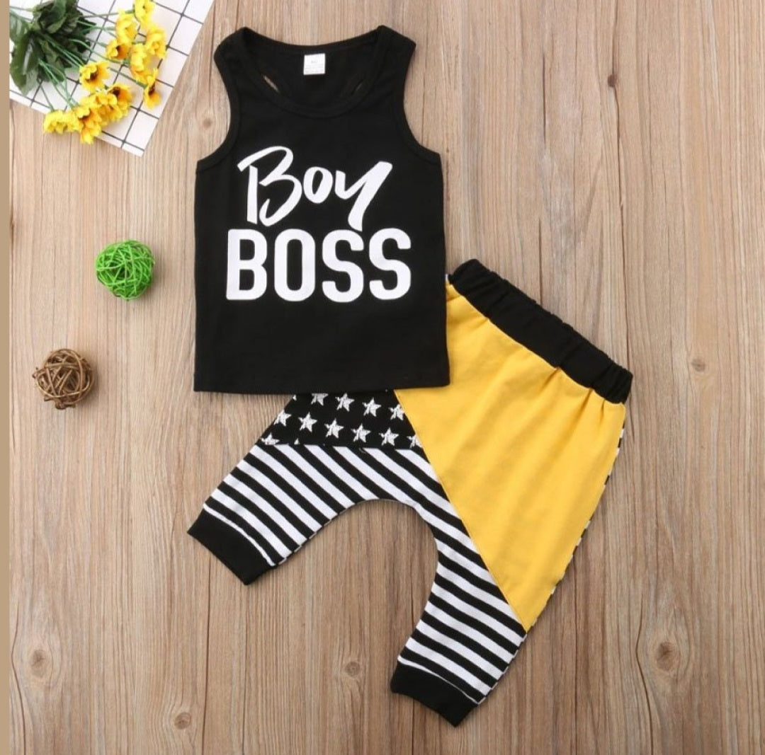 Boy Boss Black and Yellow 2PSC