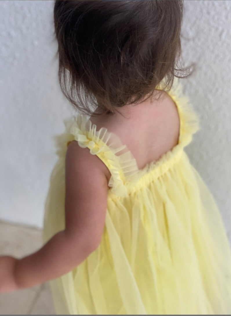 Pale Yellow Tulle Dress