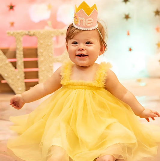 Pale Yellow Tulle Dress