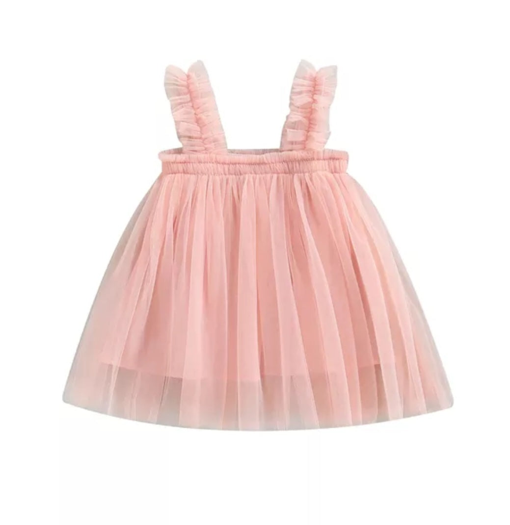 Peachy Pink Tulle Dress