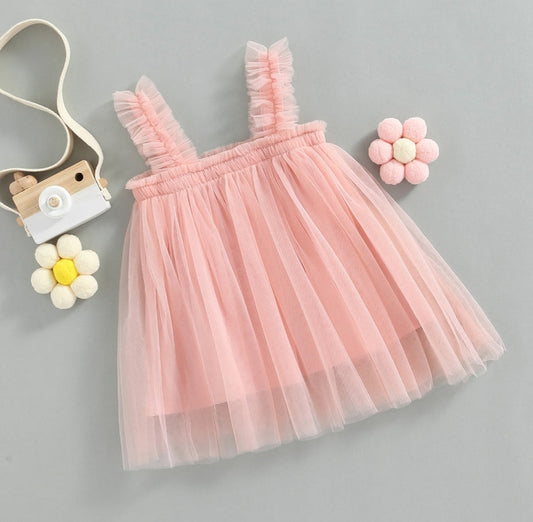 Peachy Pink Tulle Dress