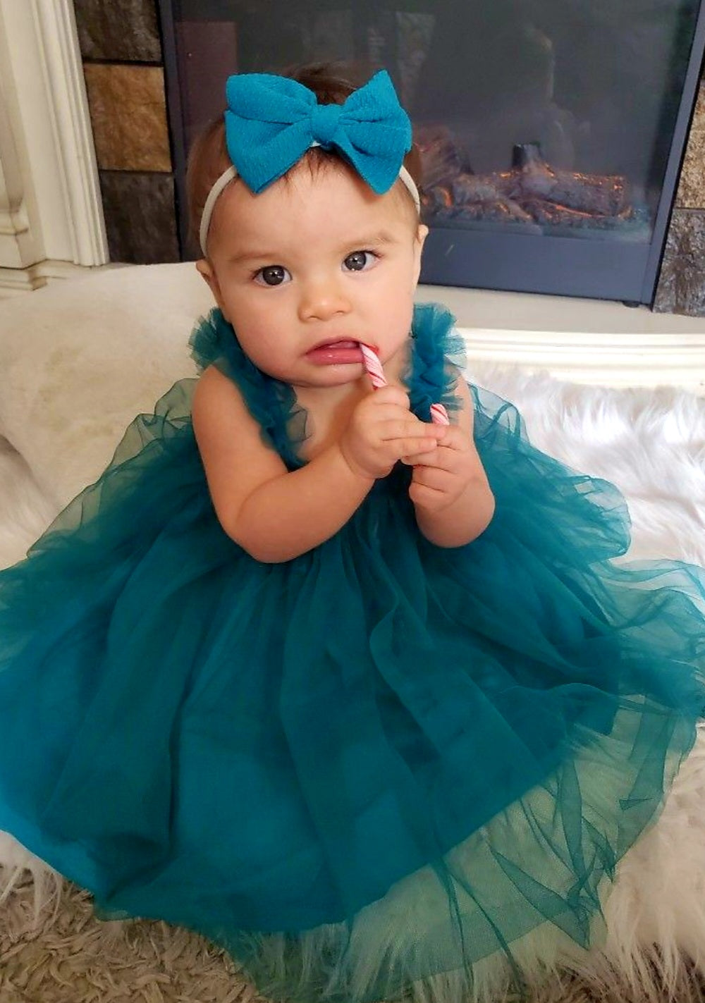 Turquoise Tulle Dress