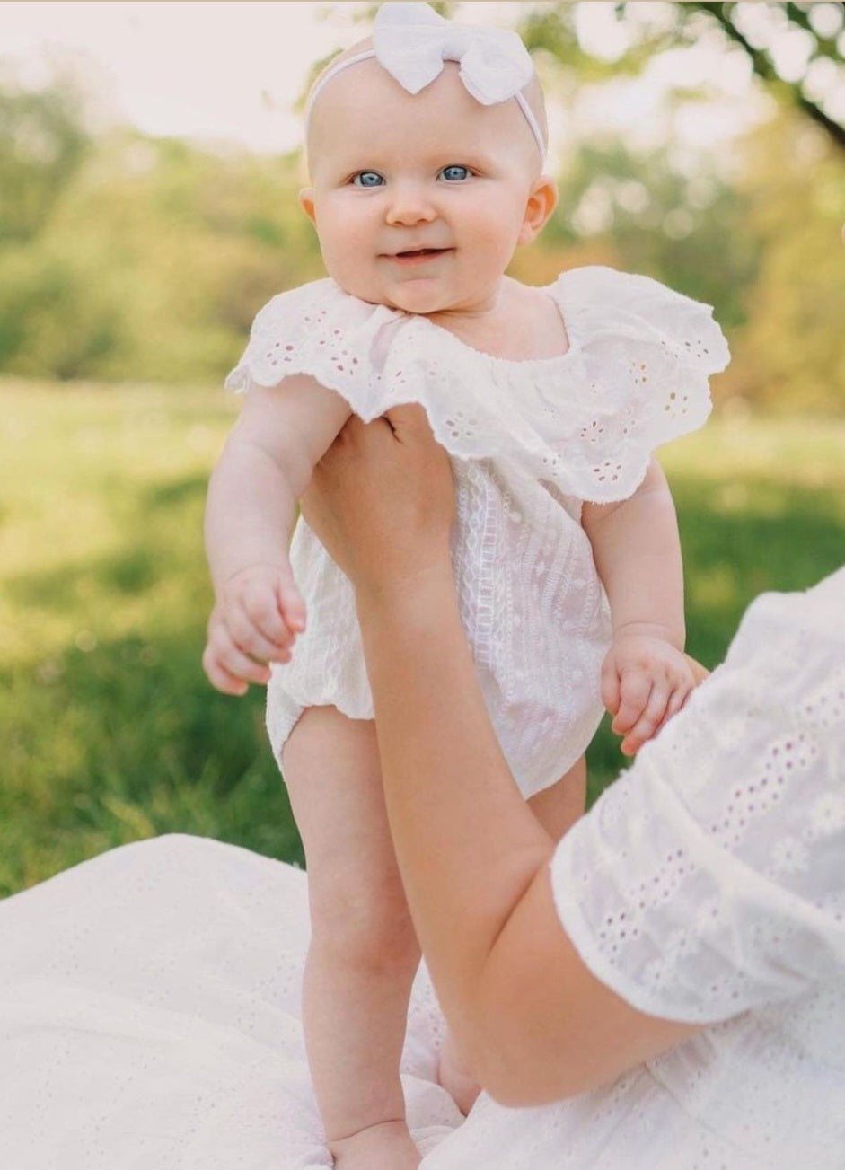 White Lace Romper 