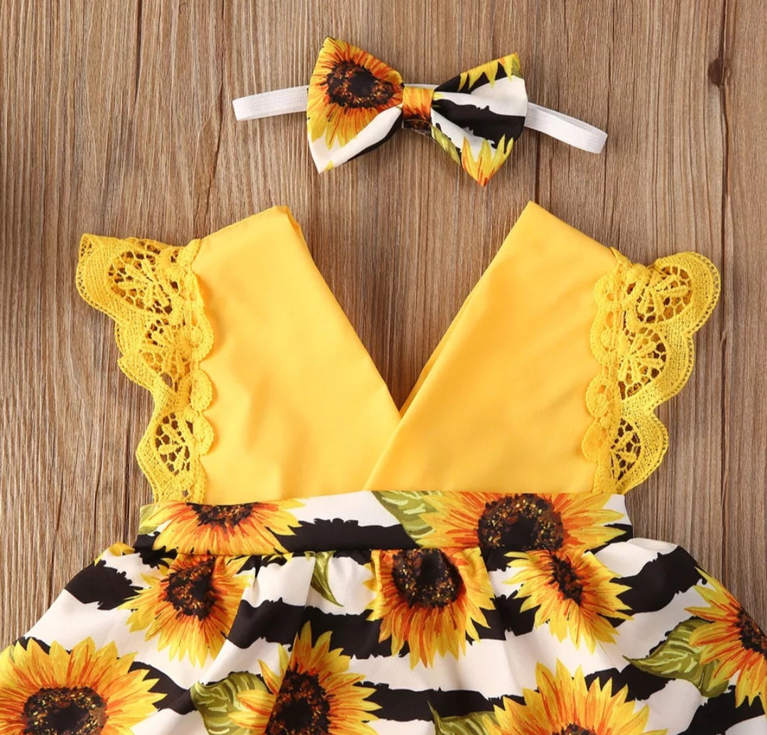 Sunflower Romper Dress