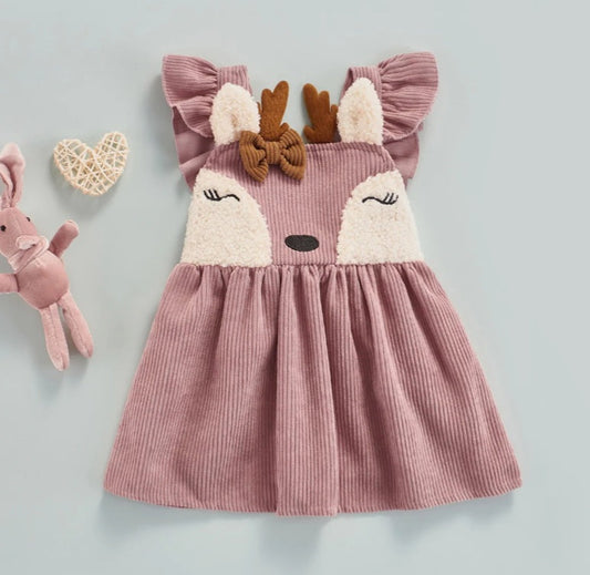 Dusty Pink Corduroy Dress