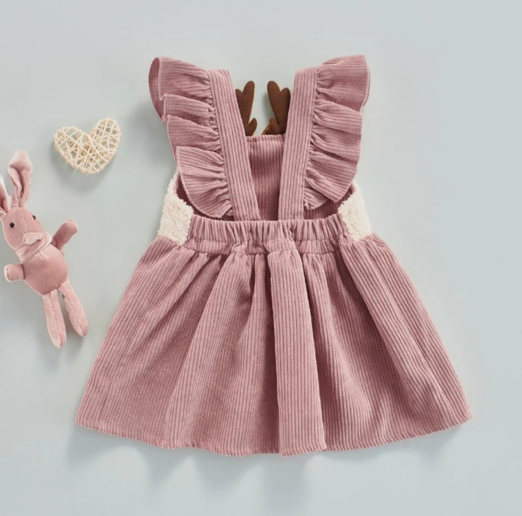 Dusty Pink Corduroy Dress 1001031