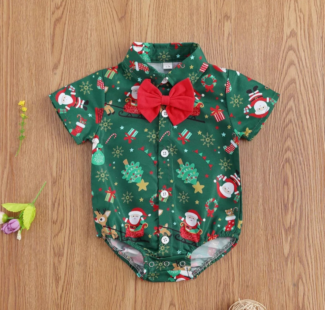 Forest Green Christmas Romper 2000317