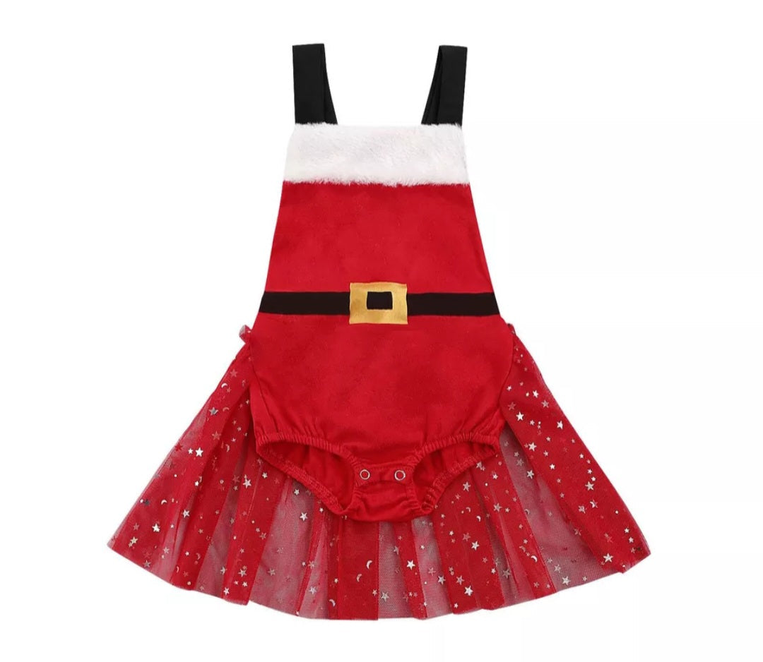 Christmas Romper With Romantic Tutu