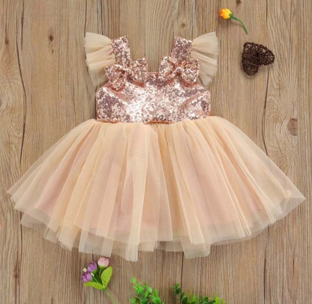 Rose Gold Sequins Special Occasions Dress