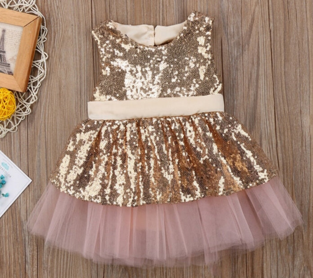 Gold Sequins Dress