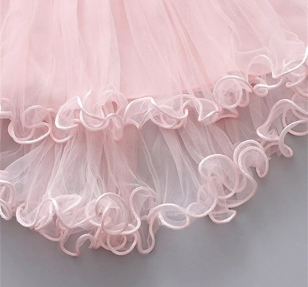 Pink Special Occasions Dress with Floral Clip on 1000121