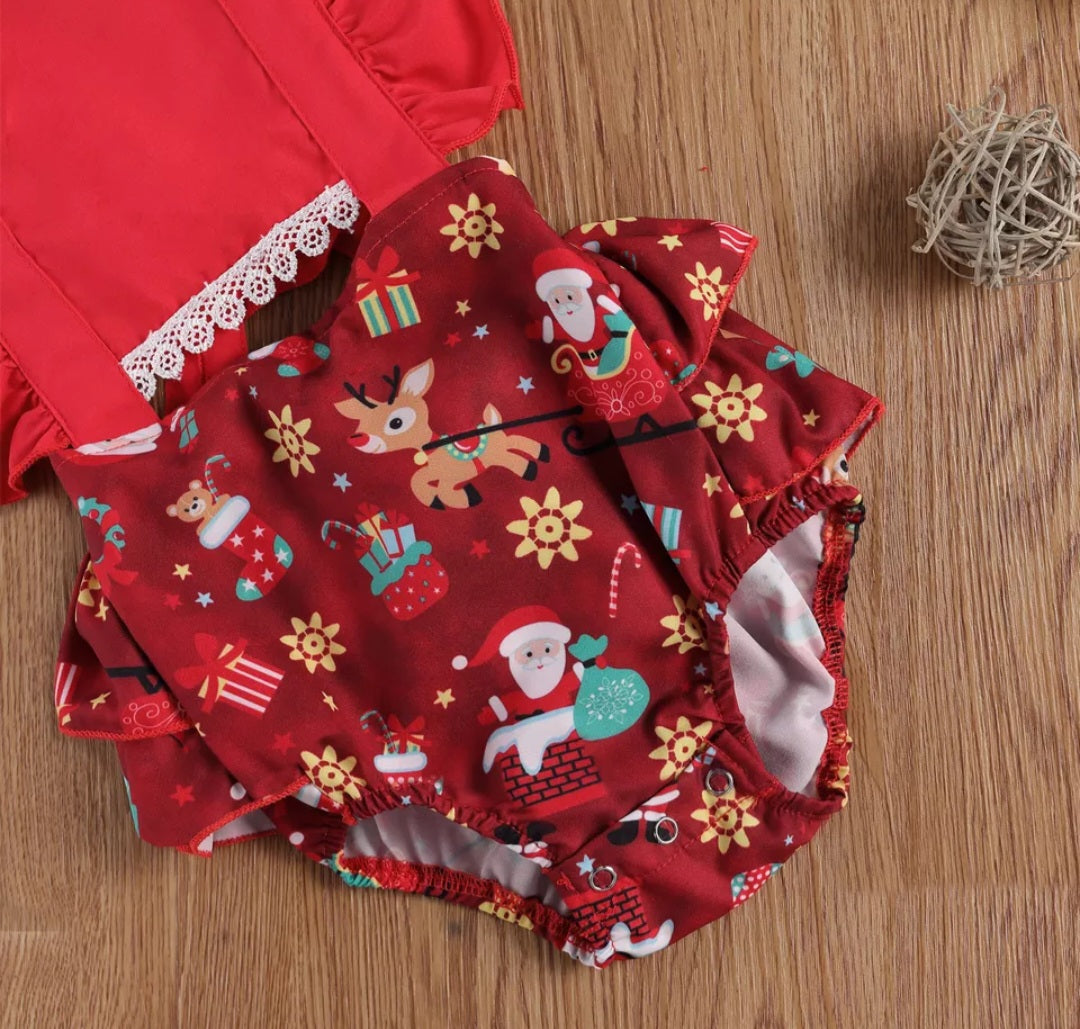 Christmas Romper and Headband