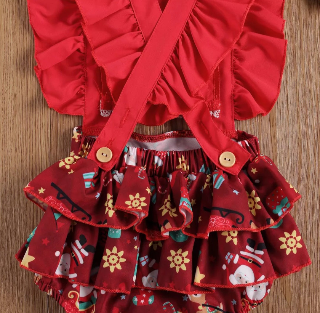 Christmas Romper and Headband