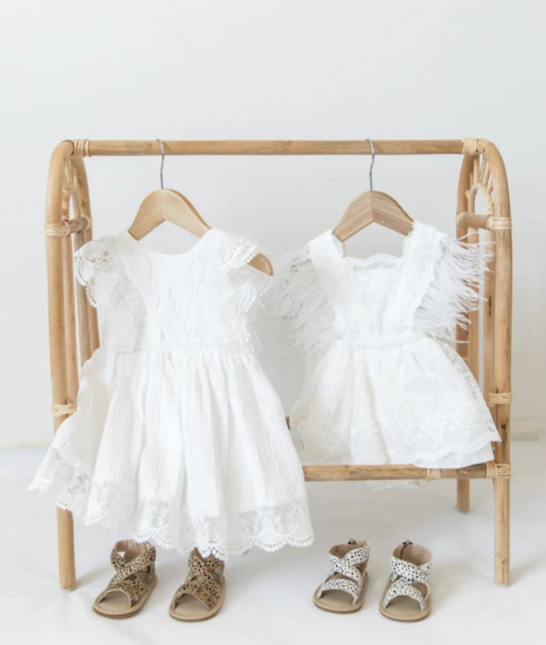 Sibling Outfits,  White Lace Dress #1000691