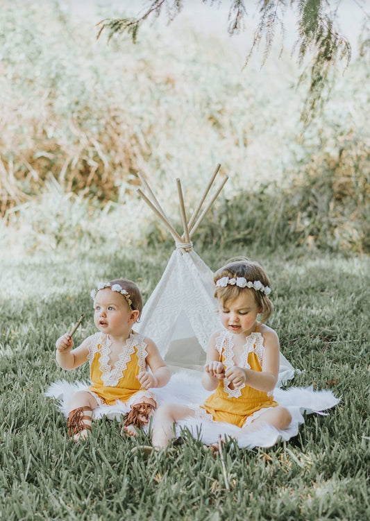 Mustard Lace Boho Jumpsuit 1000190