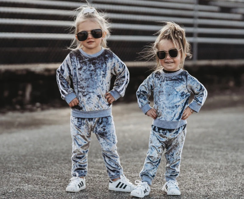 Gray Velvet Tracksuit 1000339