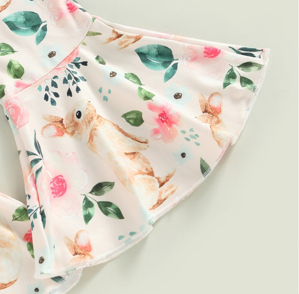 Bunny Floral Top and Bellbottoms 1001081