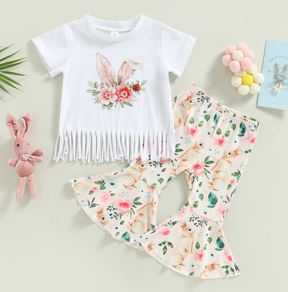 Bunny Floral Top and Bellbottoms 1001081