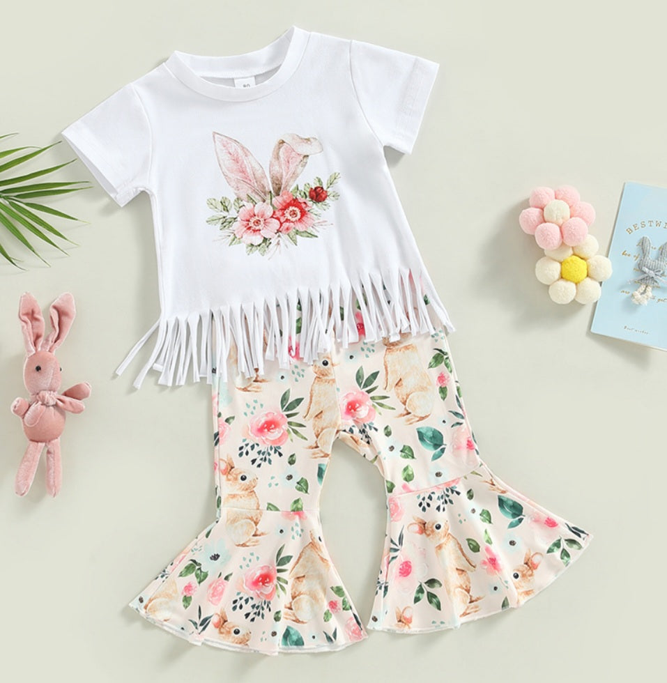 Bunny Floral Top and Bellbottoms 1001081