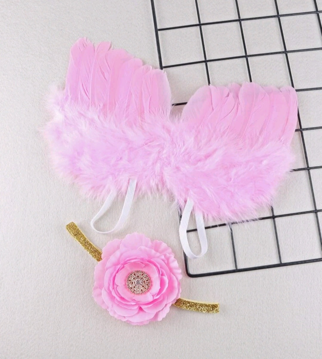 Pink Angeles Wings and Headband