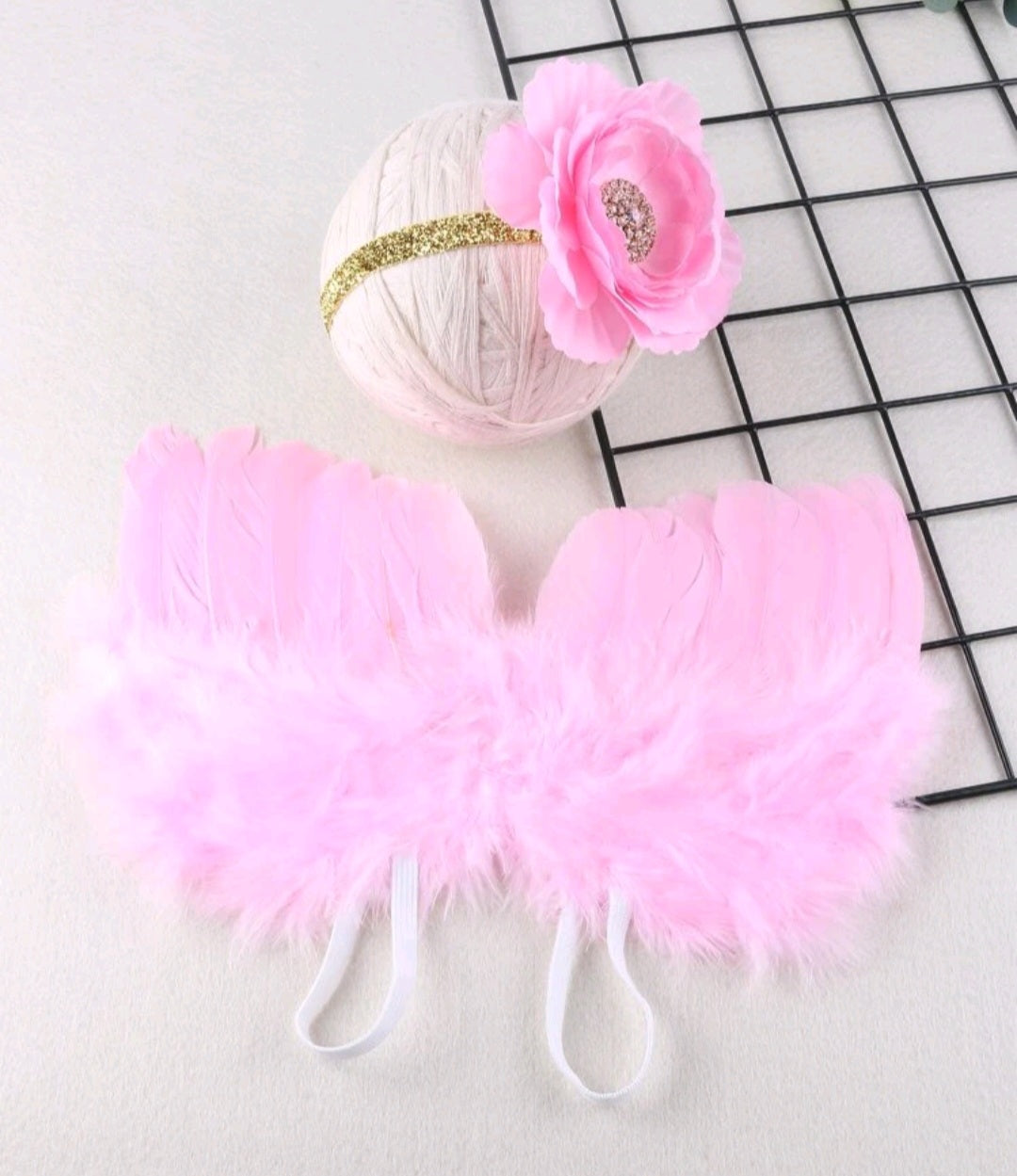 Pink Angeles Wings and Headband