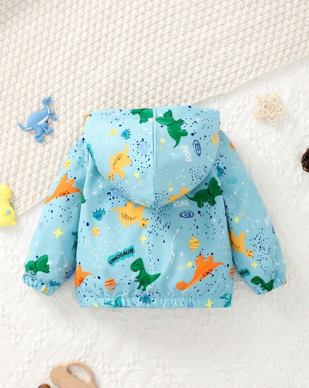 Blue Dinosaur Windbreaker Jacket 1001095