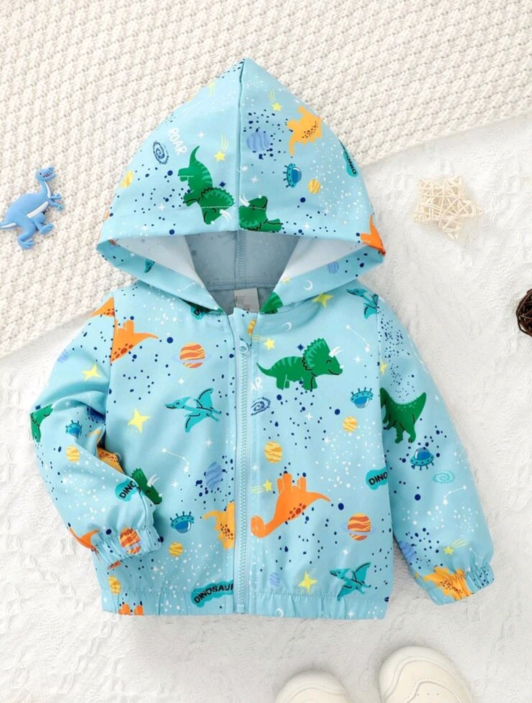 Blue Dinosaur Windbreaker Jacket 1001095