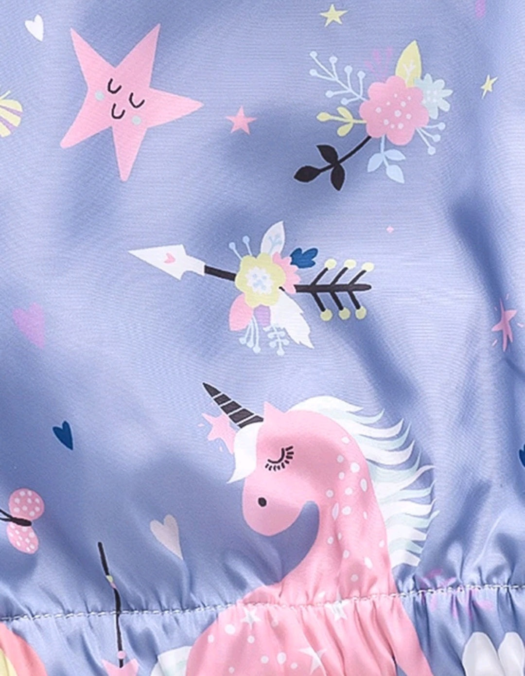 Blue Unicorn Rainbow Windbreaker Jacket 1001099