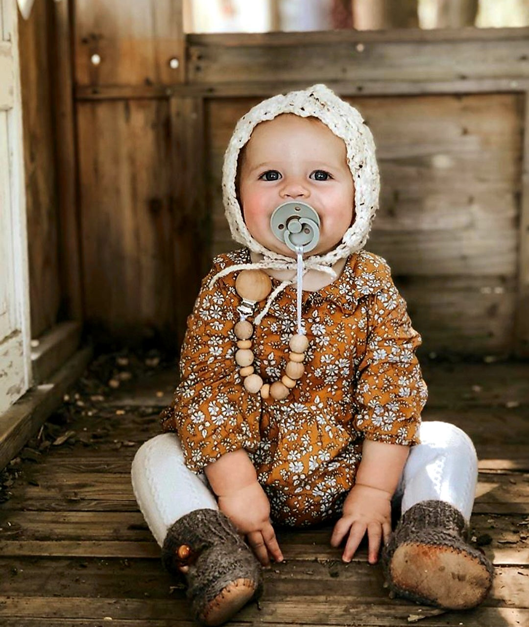 Mustard Floral Balloon Romper