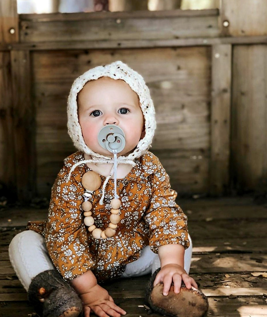 Mustard Floral Balloon Romper