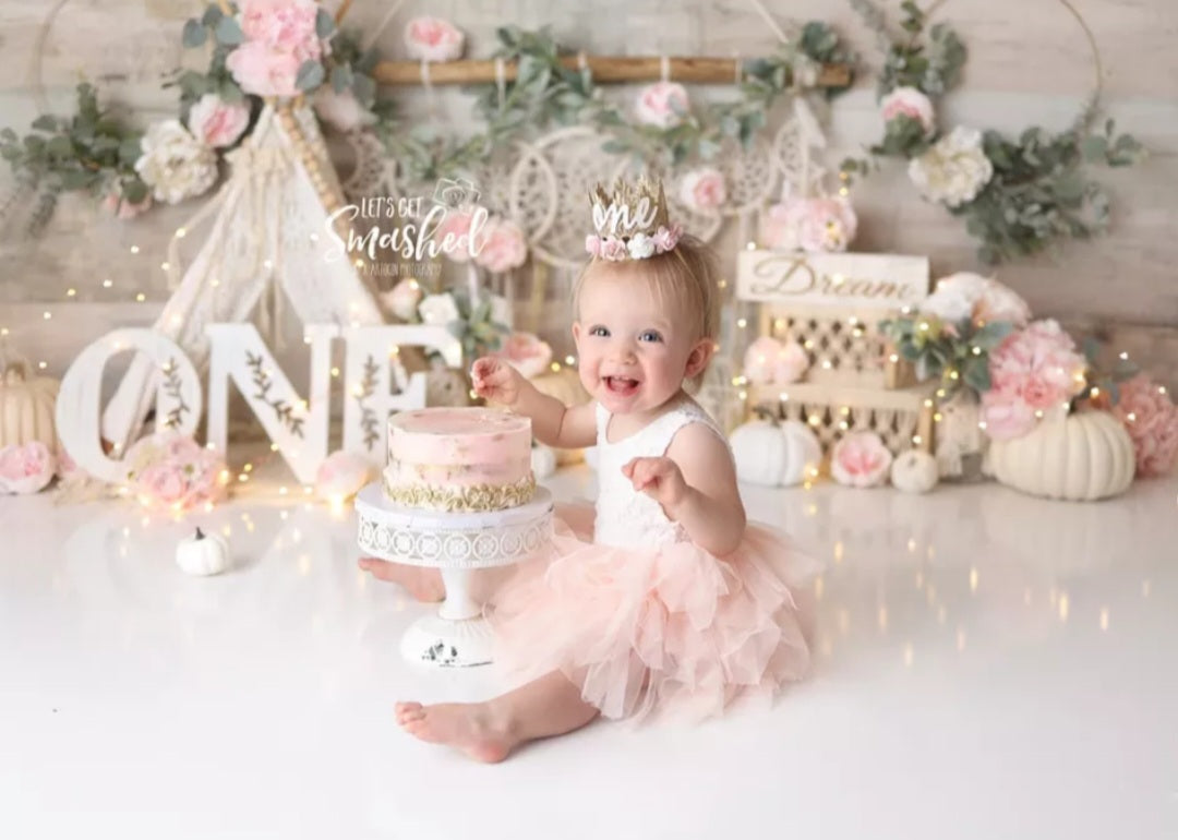 Peachy Pink and Lace Tutu Dress