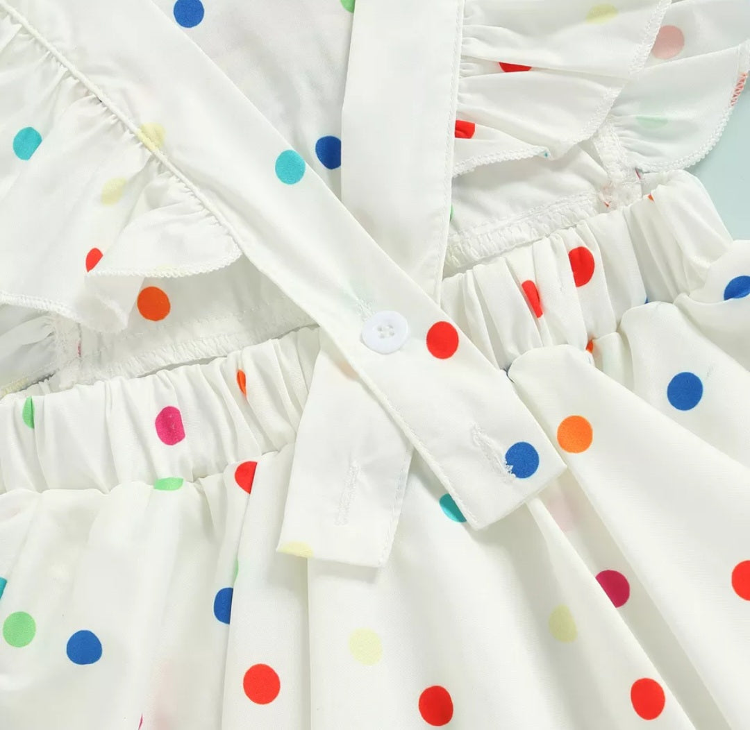 Rainbow Polka Romper 