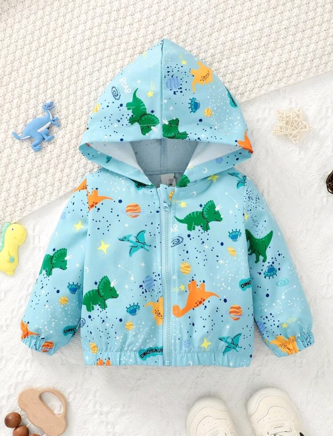 Blue Dinosaur Windbreaker Jacket 1001095