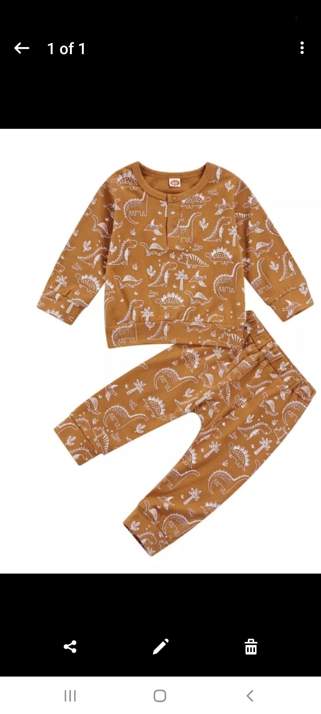 Caramel Dinosaur Casual Wear