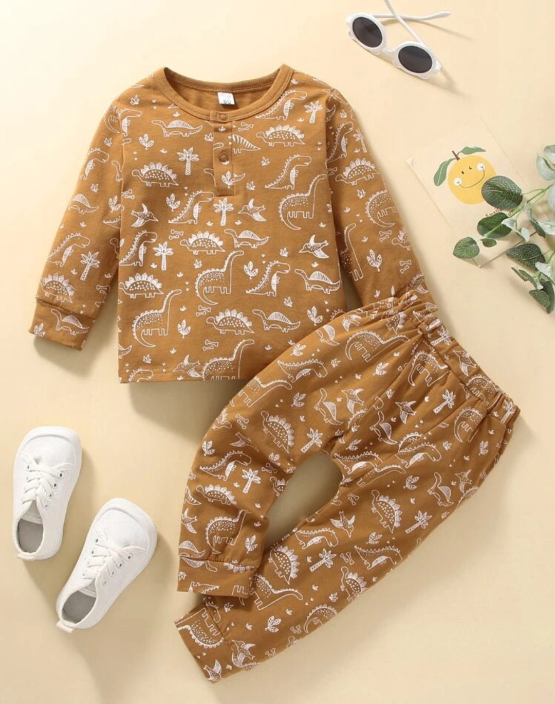 Caramel Dinosaur Casual Wear