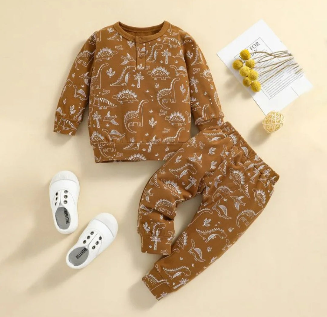 Caramel Dinosaur Casual Wear