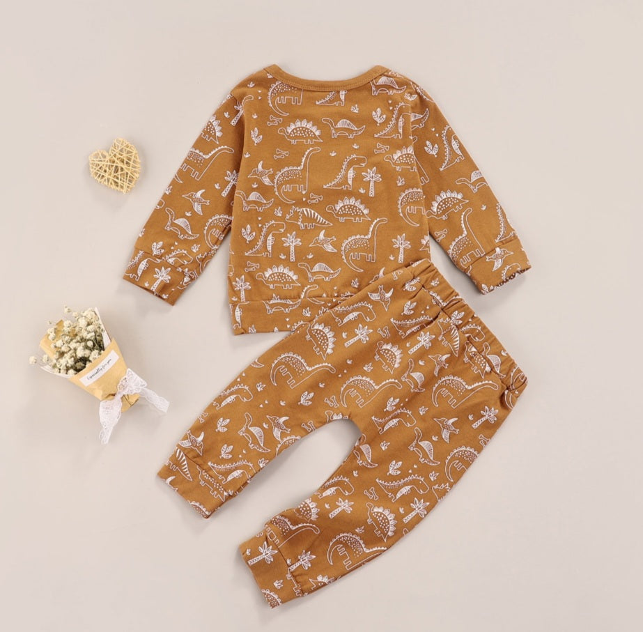 Caramel Dinosaur Casual Wear